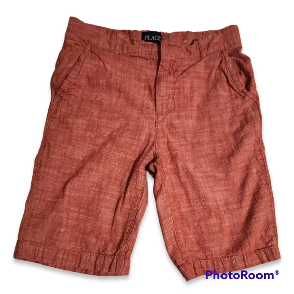 Boys orange linen shorts size 10 - Picture 1 of 4